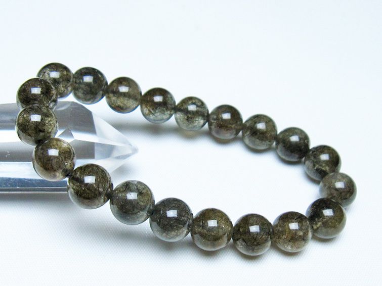 ブラックルチルクォーツ ブレスレット 10mm [t257-8278] 1枚目