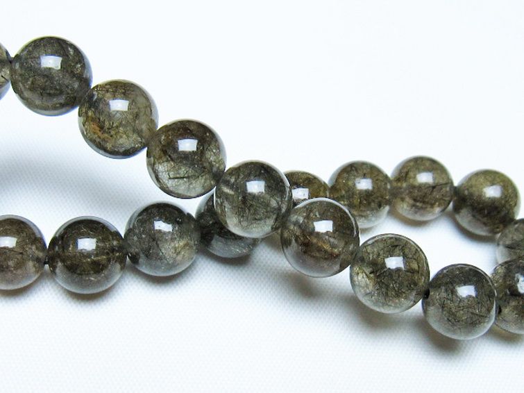 ブラックルチルクォーツ ブレスレット 10mm [t257-8278] 2枚目