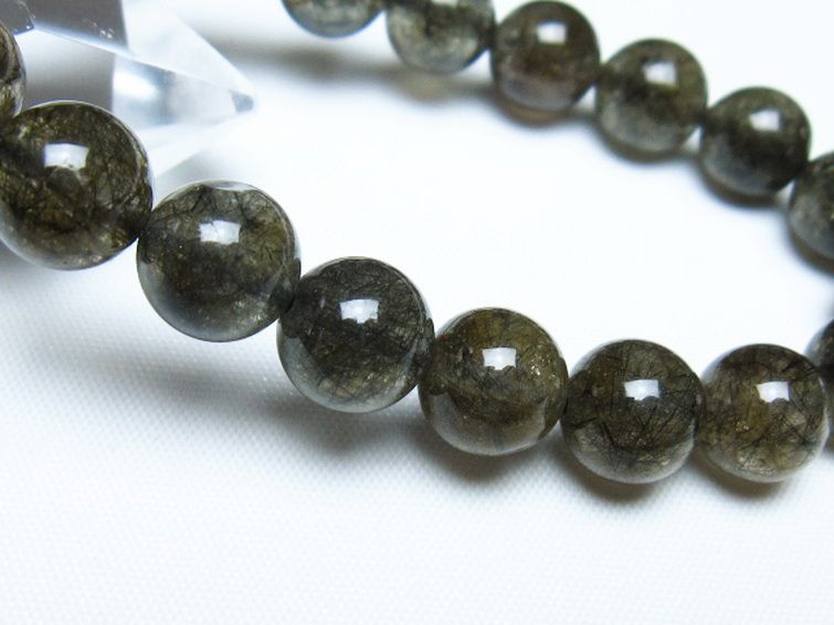 ブラックルチルクォーツ ブレスレット 10mm [t257-8278] 3枚目