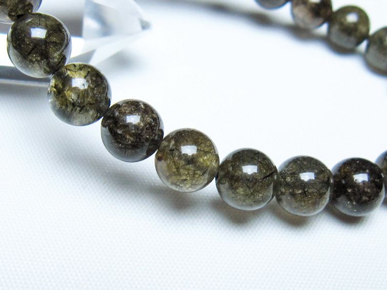 ブラックルチルクォーツ ブレスレット 8mm [t257-8279] 3枚目