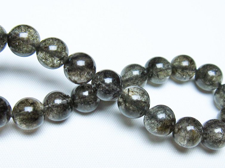 ブラックルチルクォーツ ブレスレット 8mm [t257-8280] 2枚目