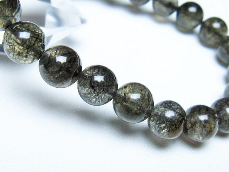 ブラックルチルクォーツ ブレスレット 8mm [t257-8280] 3枚目