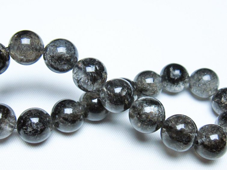 ブラックルチルクォーツ ブレスレット 10mm [t257-8286] 2枚目