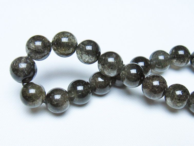 ブラックルチルクォーツ ブレスレット 10mm [t257-8287] 2枚目