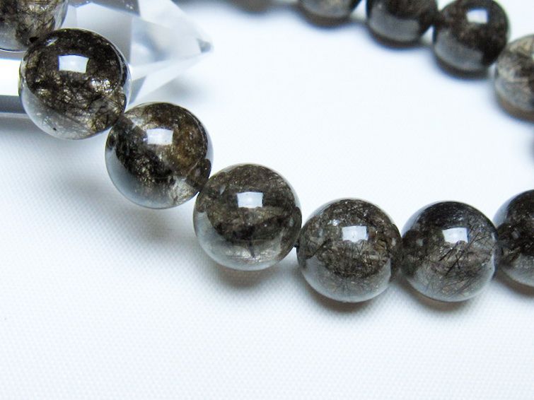ブラックルチルクォーツ ブレスレット 12mm [t257-8292] 3枚目
