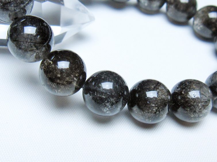 ブラックルチルクォーツ ブレスレット 12mm [t257-8293] 3枚目