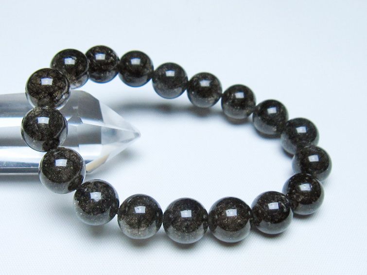 ブラックルチルクォーツ ブレスレット 11mm [t257-8296] 1枚目