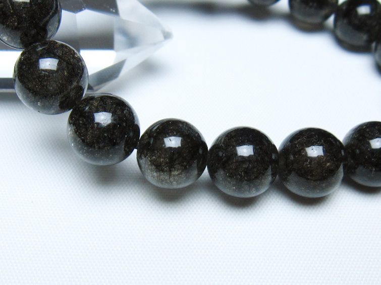 ブラックルチルクォーツ ブレスレット 11mm [t257-8296] 3枚目