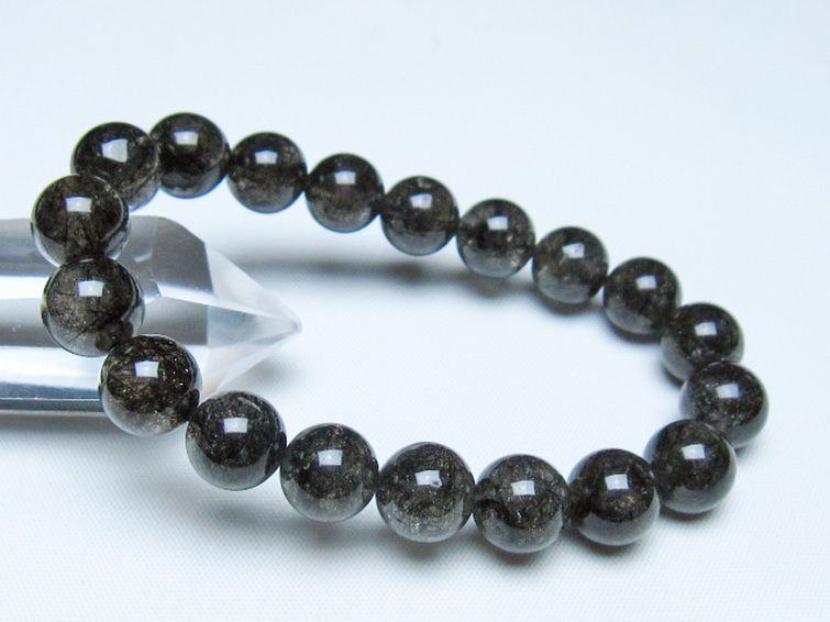 ブラックルチルクォーツ ブレスレット 10mm [t257-8297] 1枚目