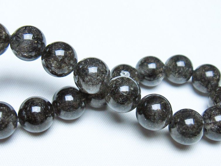 ブラックルチルクォーツ ブレスレット 10mm [t257-8297] 2枚目