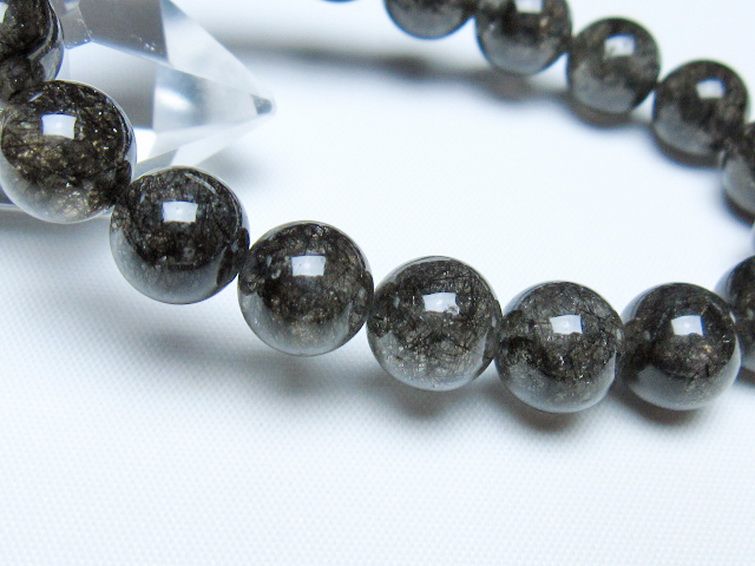ブラックルチルクォーツ ブレスレット 10mm [t257-8297] 3枚目