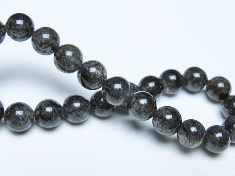 ブラックルチルクォーツ ブレスレット 8mm [t257-8300] 2枚目