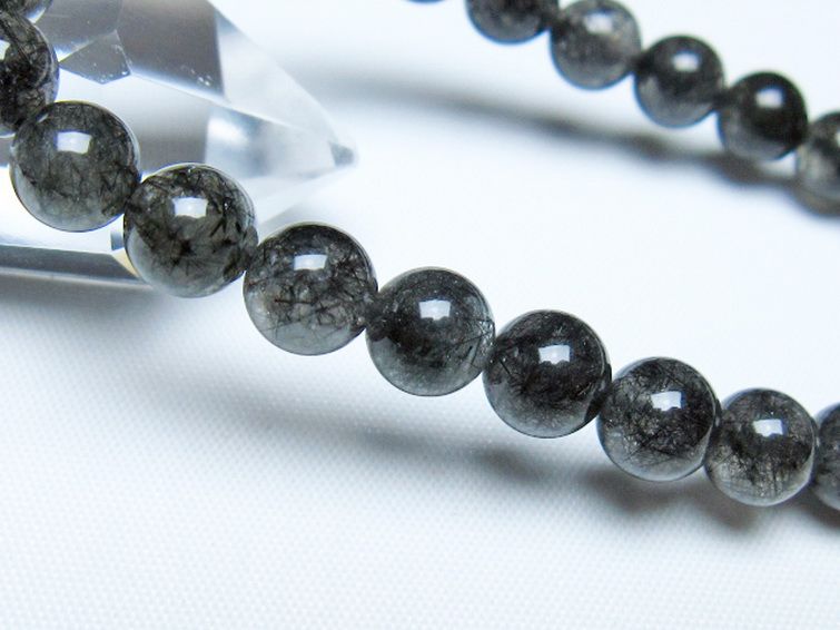 ブラックルチルクォーツ ブレスレット 8mm [t257-8300] 3枚目