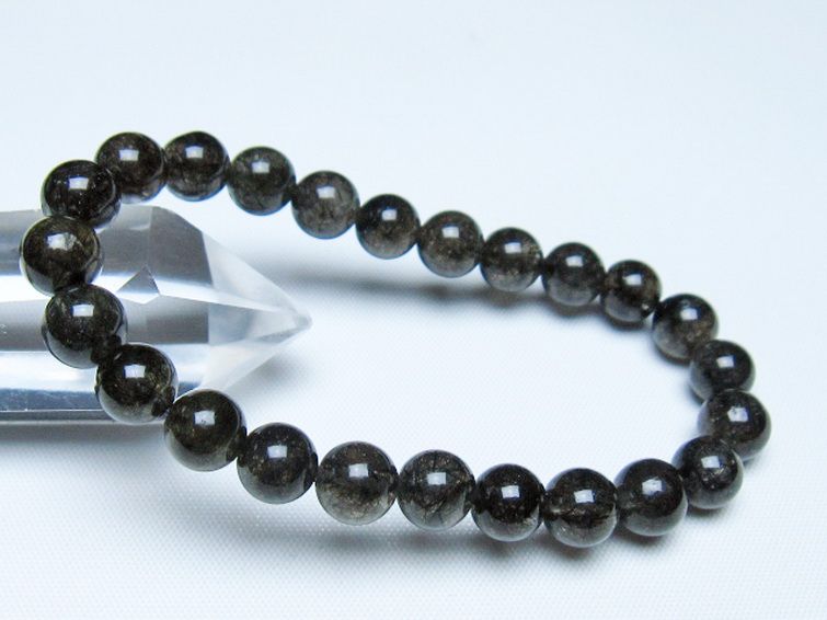 ブラックルチルクォーツ ブレスレット 8mm [t257-8301] 1枚目