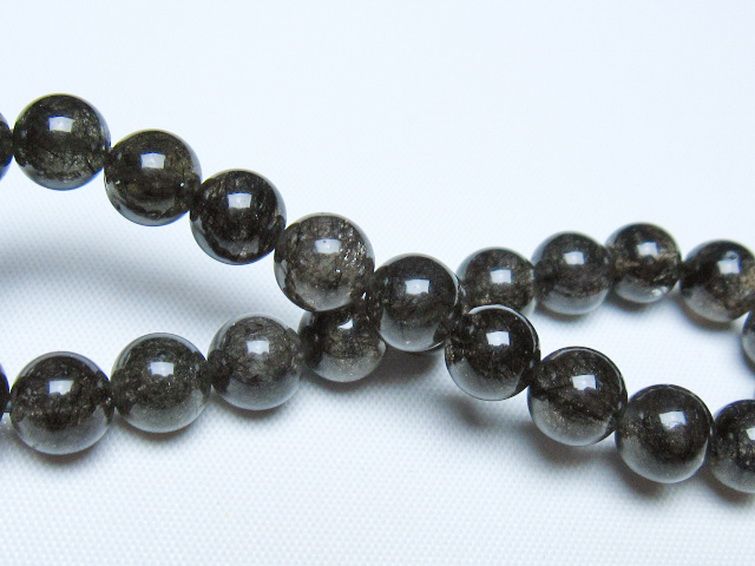 ブラックルチルクォーツ ブレスレット 8mm [t257-8301] 2枚目