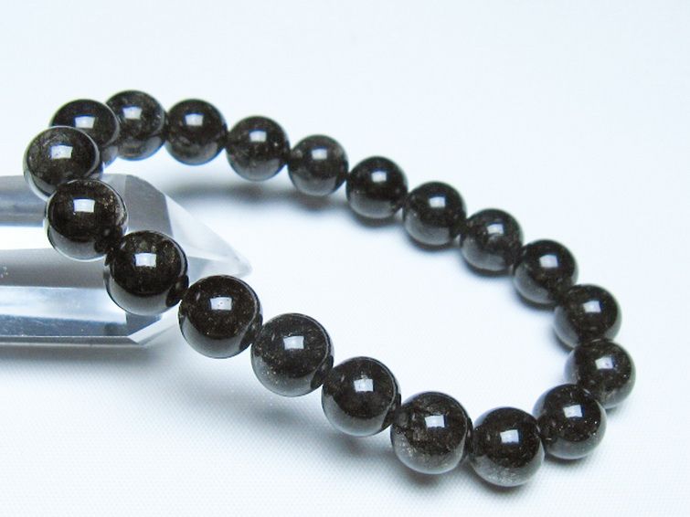 ブラックルチルクォーツ ブレスレット 10mm [t257-8306] 1枚目