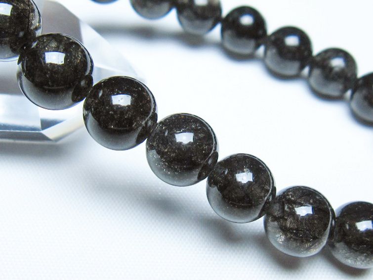ブラックルチルクォーツ ブレスレット 10mm [t257-8306] 3枚目