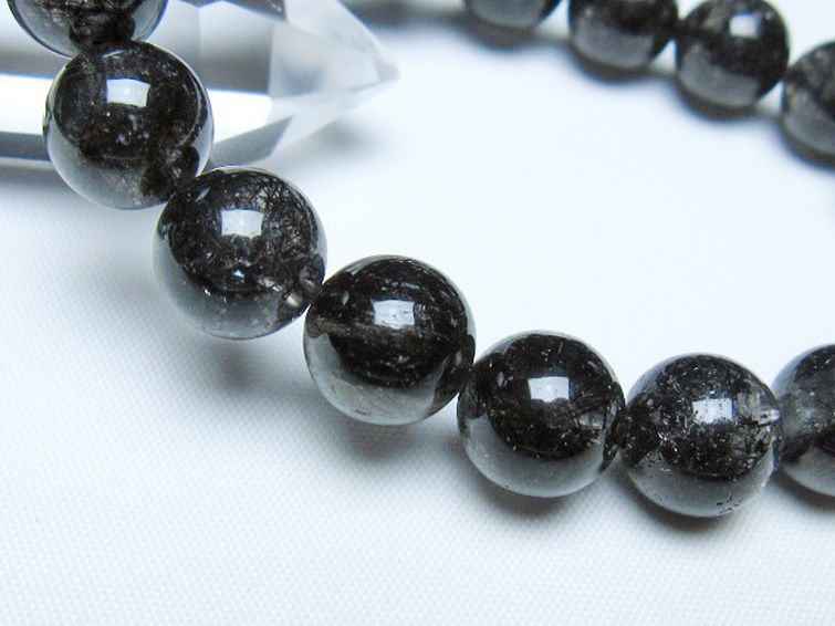 ブラックルチルクォーツ ブレスレット 12mm [t257-8308] 3枚目