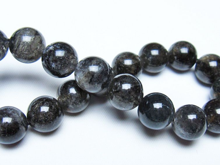ブラックルチルクォーツ ブレスレット 10mm [t257-8322] 2枚目