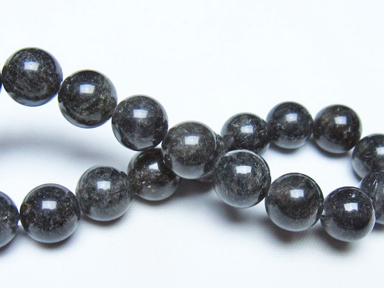 ブラックルチルクォーツ ブレスレット 10mm [t257-8326] 2枚目