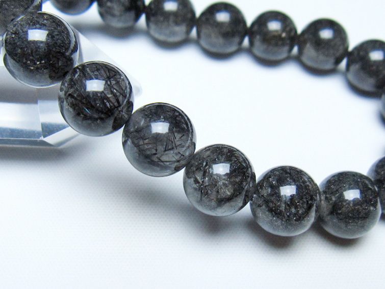 ブラックルチルクォーツ ブレスレット 11mm [t257-8330] 3枚目