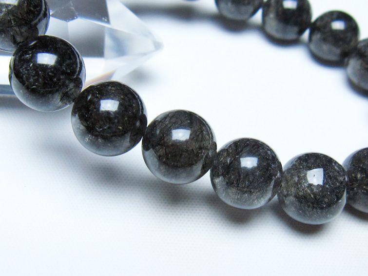 ブラックルチルクォーツ ブレスレット 11mm [t257-8331] 3枚目