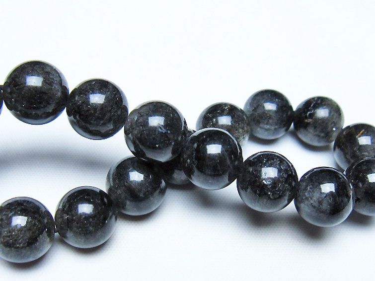 ブラックルチルクォーツ ブレスレット 11mm [t257-8334] 2枚目