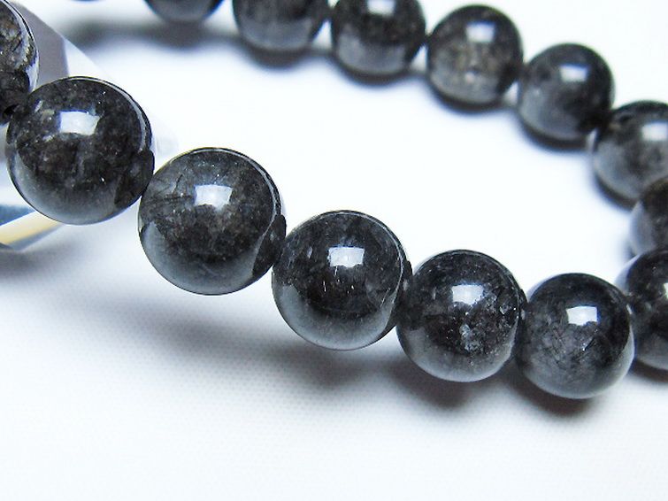 ブラックルチルクォーツ ブレスレット 11mm [t257-8334] 3枚目