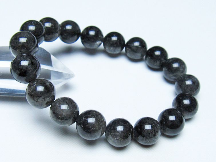 ブラックルチルクォーツ ブレスレット 12mm [t257-8338] 1枚目