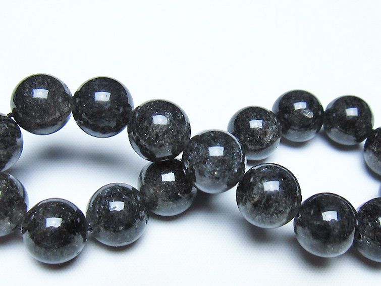 ブラックルチルクォーツ ブレスレット 12mm [t257-8340] 2枚目