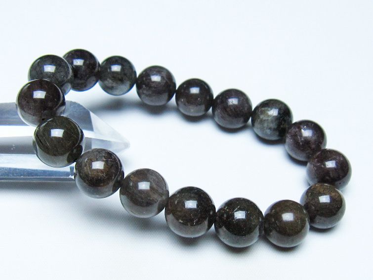 ブラックルチルクォーツ ブレスレット 12mm [t257-8342] 1枚目