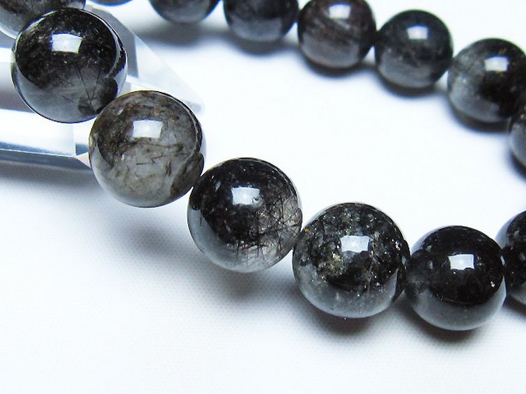 ブラックルチルクォーツ ブレスレット 13mm [t257-8344] 3枚目