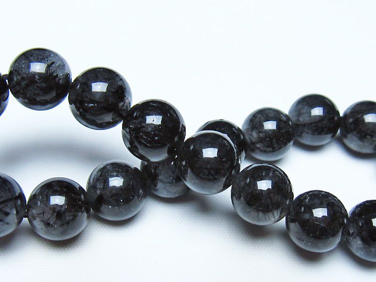 ブラックルチルクォーツ ブレスレット 11mm [t257-8352] 2枚目