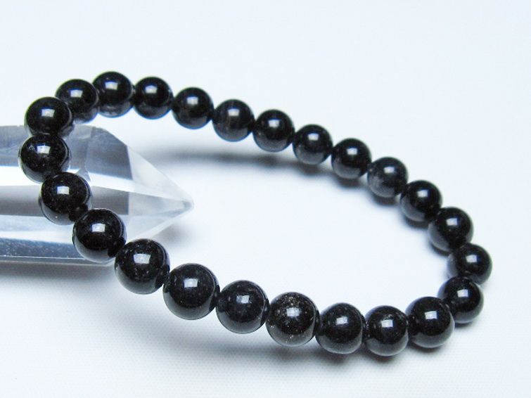 ブラックルチルクォーツ ブレスレット 8mm [t257-8366] 1枚目