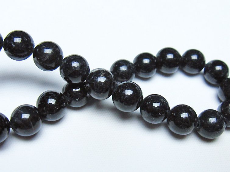ブラックルチルクォーツ ブレスレット 8mm [t257-8366] 2枚目