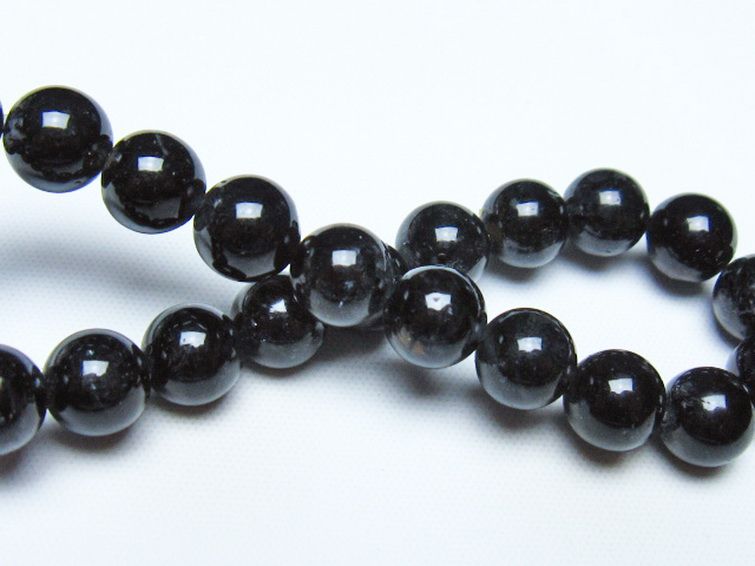 ブラックルチルクォーツ ブレスレット 8mm [t257-8378] 2枚目