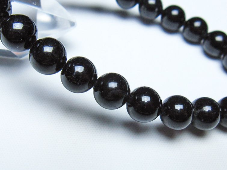 ブラックルチルクォーツ ブレスレット 8mm [t257-8379] 3枚目