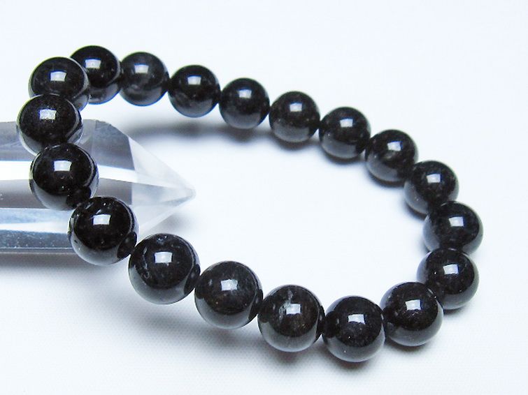 ブラックルチルクォーツ ブレスレット 10mm [t257-8411] 1枚目