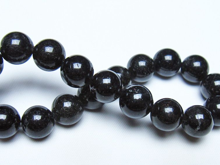 ブラックルチルクォーツ ブレスレット 10mm [t257-8411] 2枚目