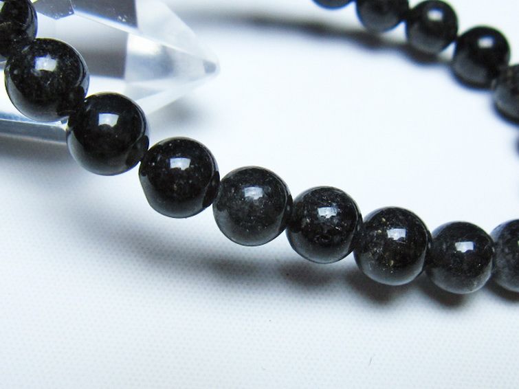 ブラックルチルクォーツ ブレスレット 8mm [t257-8451] 3枚目