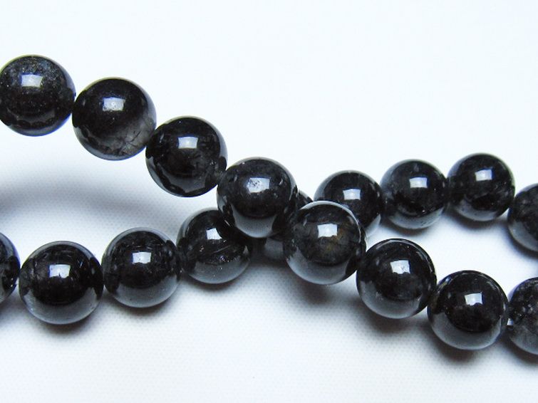 ブラックルチルクォーツ ブレスレット 10mm [t257-8460] 2枚目