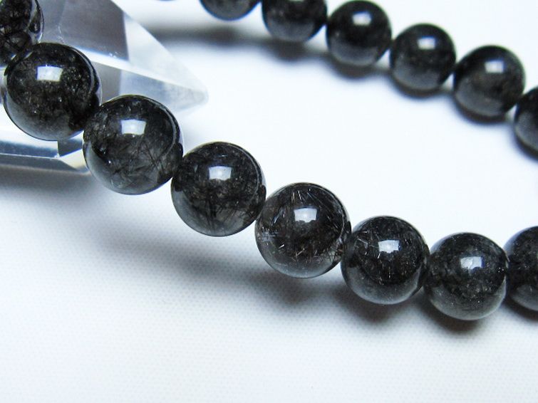 ブラックルチルクォーツ ブレスレット 10mm [t257-8464] 3枚目