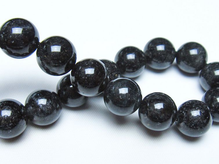ブラックルチルクォーツ ブレスレット 11mm [t257-8472] 2枚目