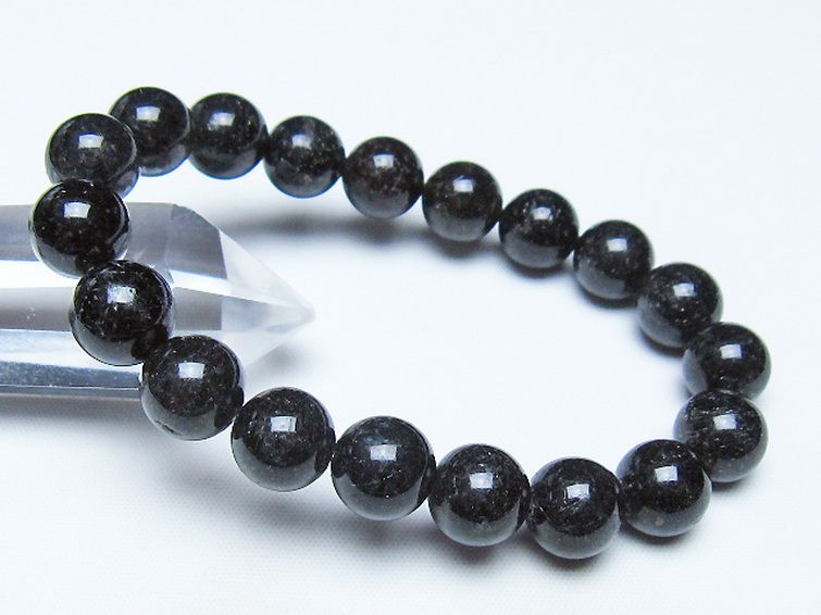 ブラックルチルクォーツ ブレスレット 11mm [t257-8474] 1枚目