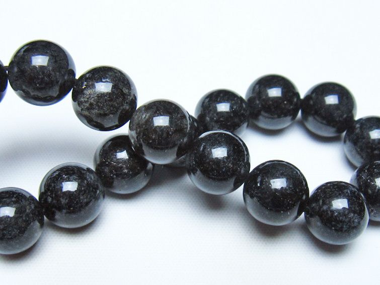 ブラックルチルクォーツ ブレスレット 11mm [t257-8475] 2枚目