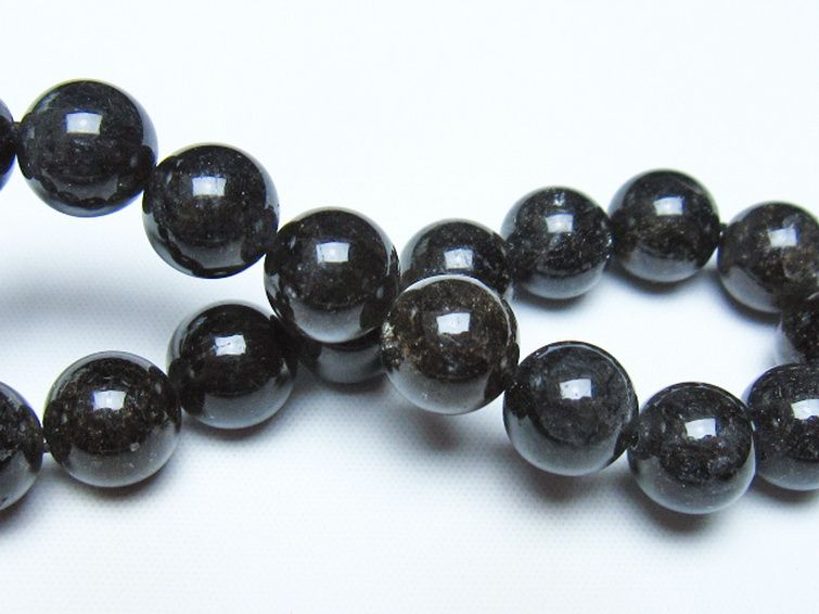 ブラックルチルクォーツ ブレスレット 11mm [t257-8476] 2枚目