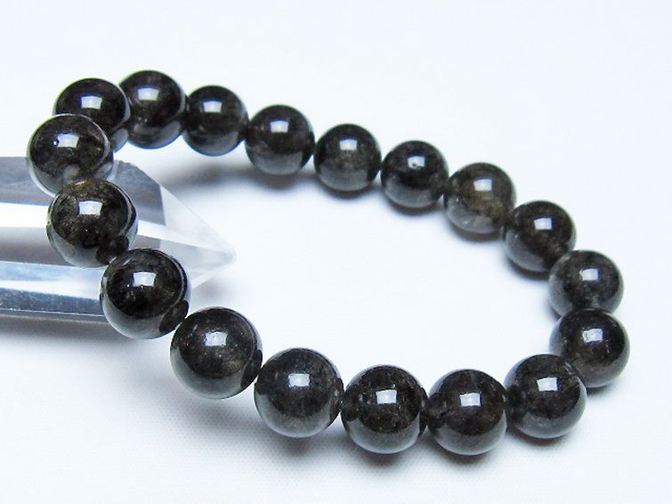 ブラックルチルクォーツ ブレスレット 11mm [t257-8482] 1枚目