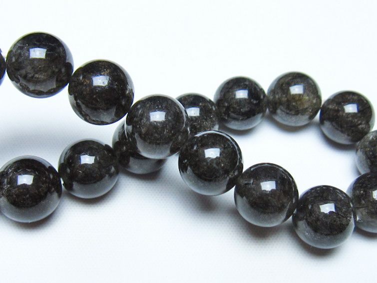 ブラックルチルクォーツ ブレスレット 11mm [t257-8482] 2枚目