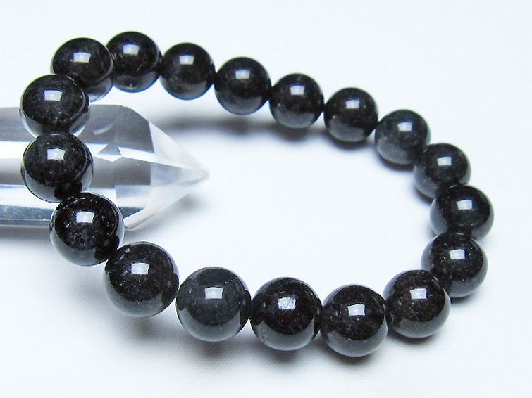 ブラックルチルクォーツ ブレスレット 12mm [t257-8488] 1枚目
