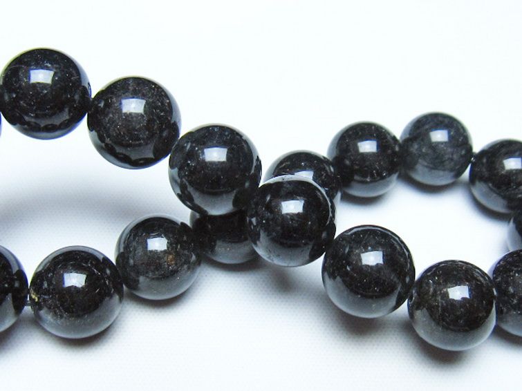 ブラックルチルクォーツ ブレスレット 12mm [t257-8488] 2枚目